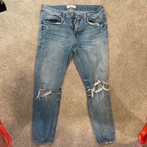 Zara ripped blue denim jeans